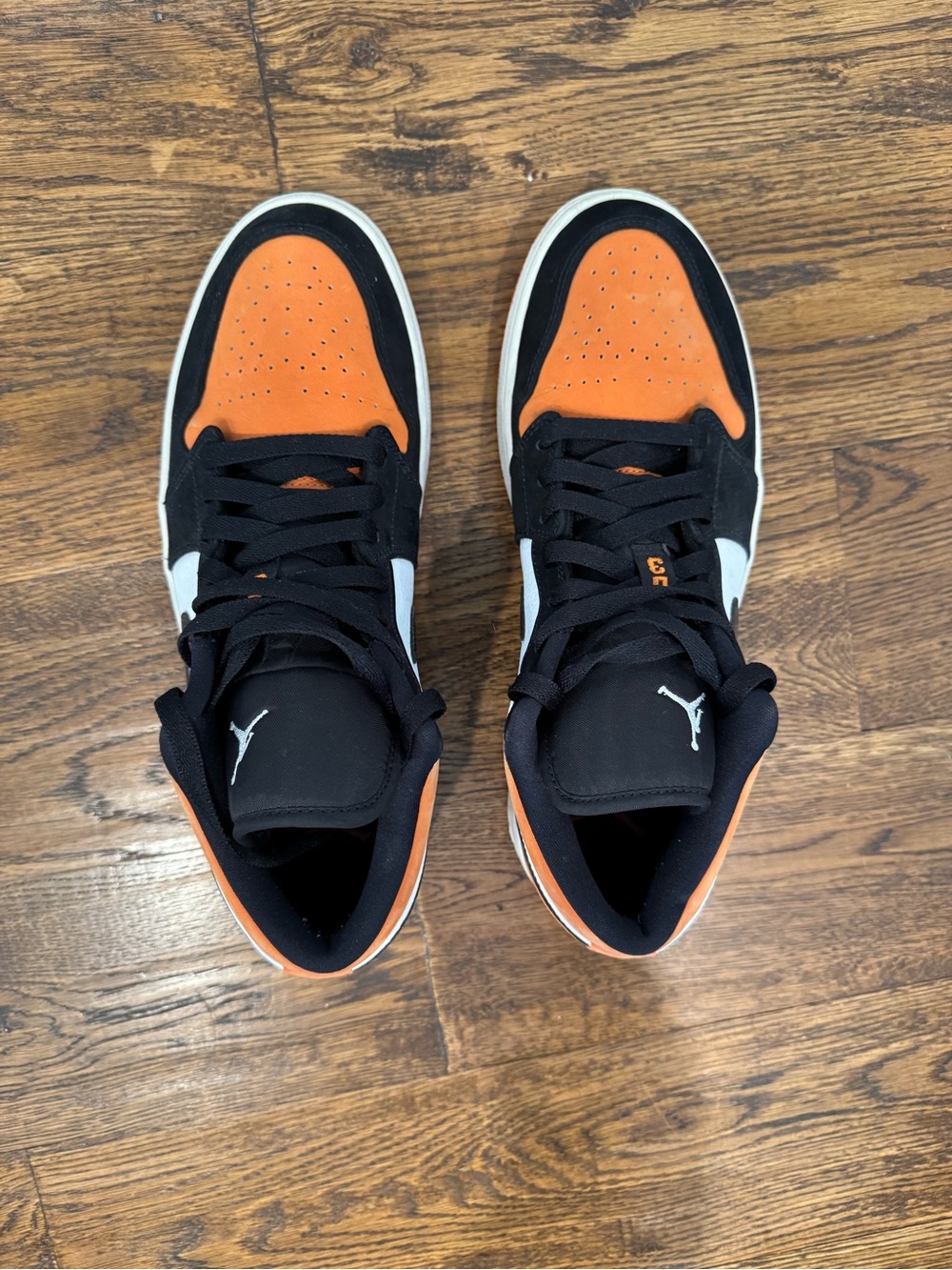 Air Jordan 1 Low Shattered Backboard Starfish Orange Black Men’s Size 10